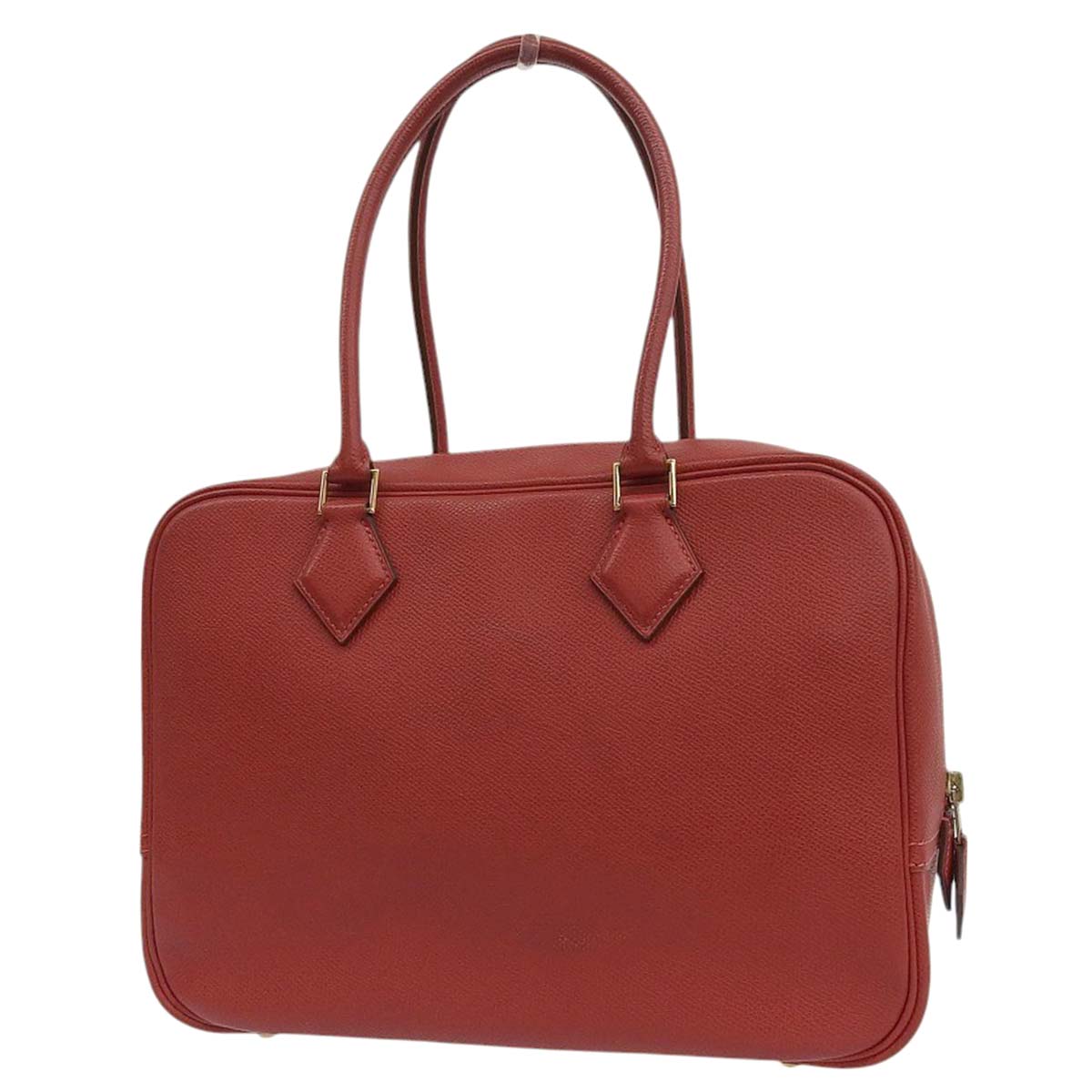 エルメス HERMES プリュム28 ハンドバッグ ヴォーエプソン レッド系 ゴールド金具 レディース □H刻印 4633