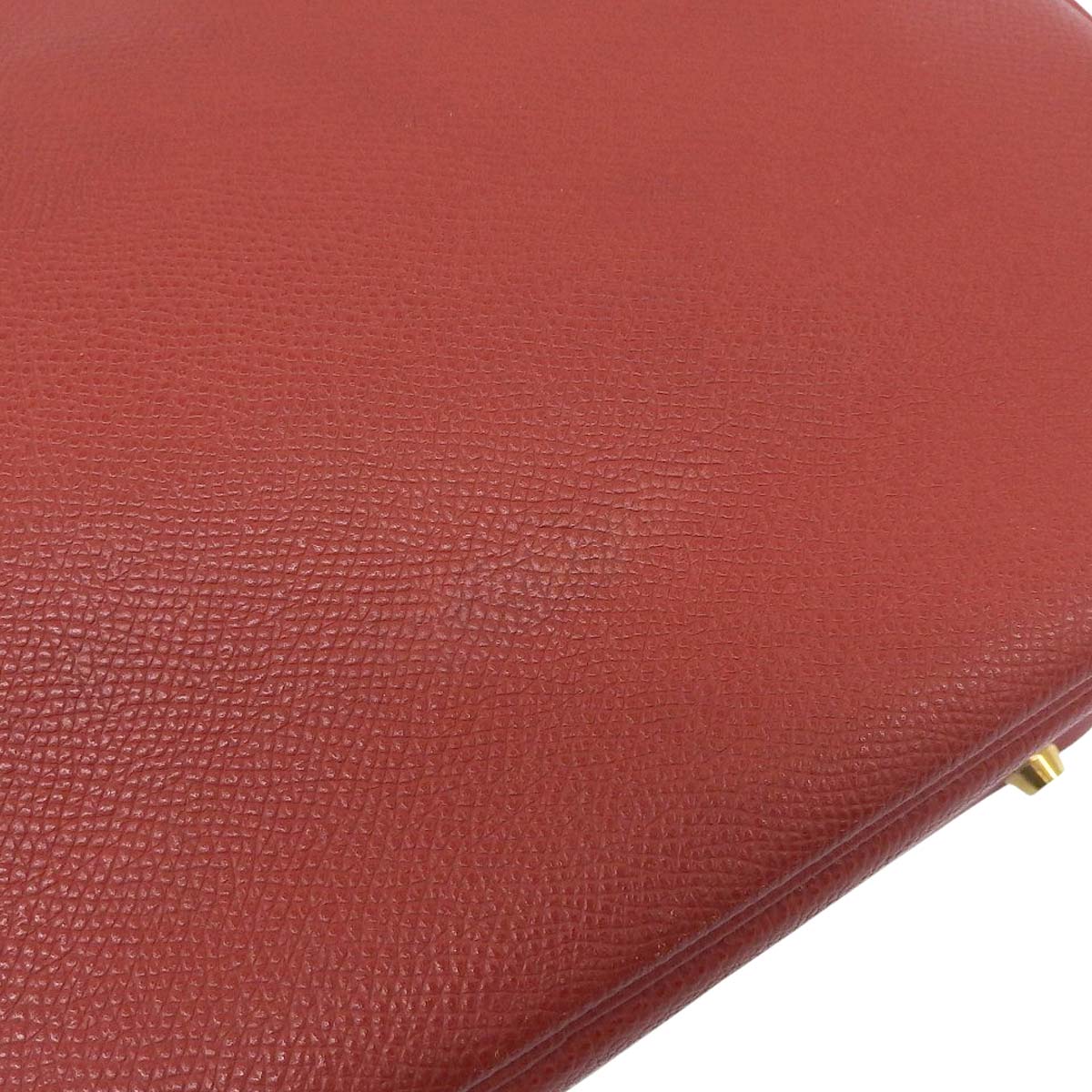 エルメス HERMES プリュム28 ハンドバッグ ヴォーエプソン レッド系 ゴールド金具 レディース □H刻印 4633