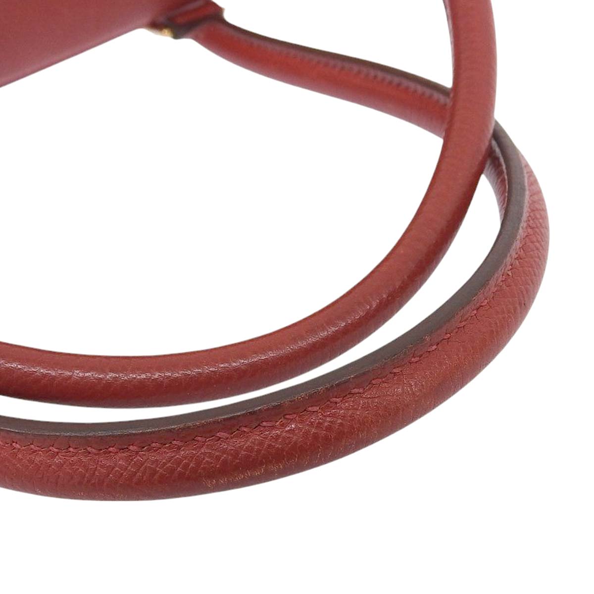 エルメス HERMES プリュム28 ハンドバッグ ヴォーエプソン レッド系 ゴールド金具 レディース □H刻印 4633