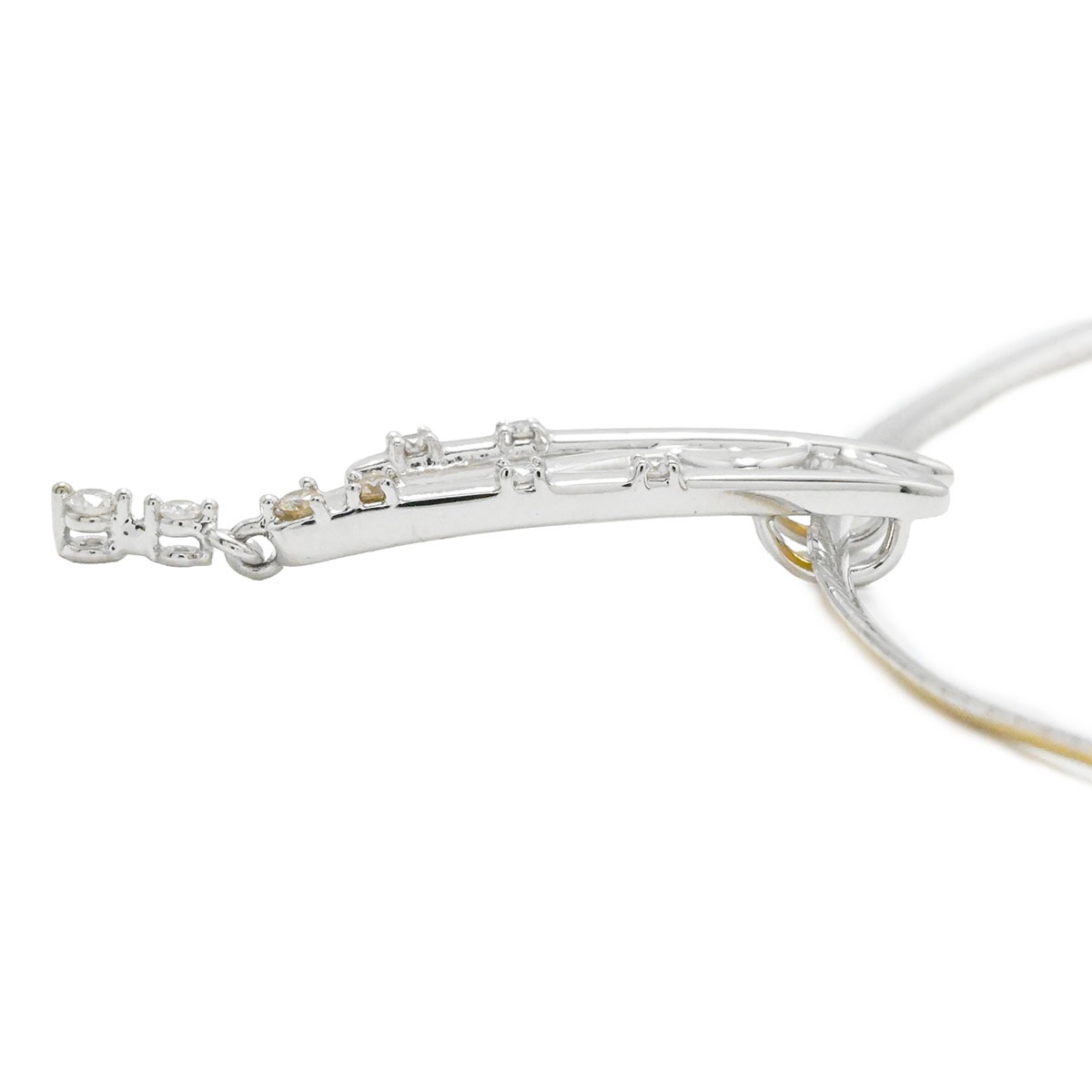 タサキ TASAKI K18WG K18YG ホワイトゴールド×イエローゴールド ダイヤモンド リバーシブル オメガネックレス レディース  3904