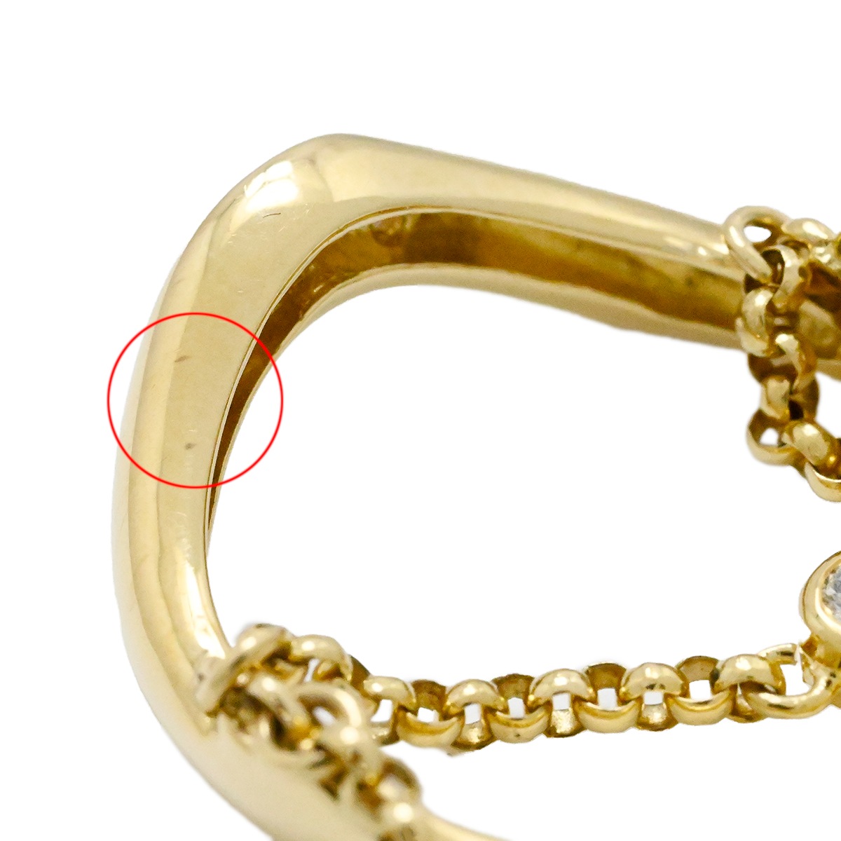 ミキモト MIKIMOTO  K18YG イエローゴールド ダイヤ0.13ct チェーン2連×ダイヤ2P リング サイズ11号 レディース  2016