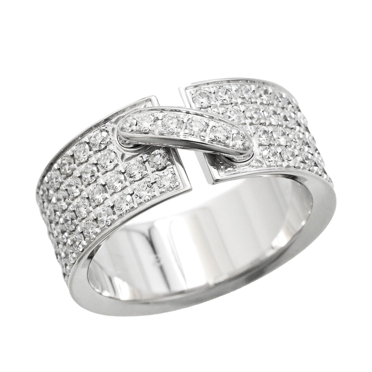 ショーメ CHAUMET 750WG ホワイトゴールド ダイヤ リアン リング サイズ51 レディース  3545