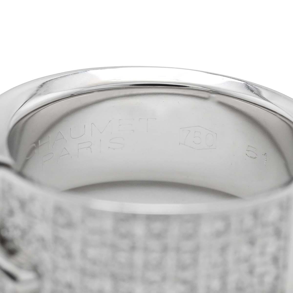 ショーメ CHAUMET 750WG ホワイトゴールド ダイヤ リアン リング