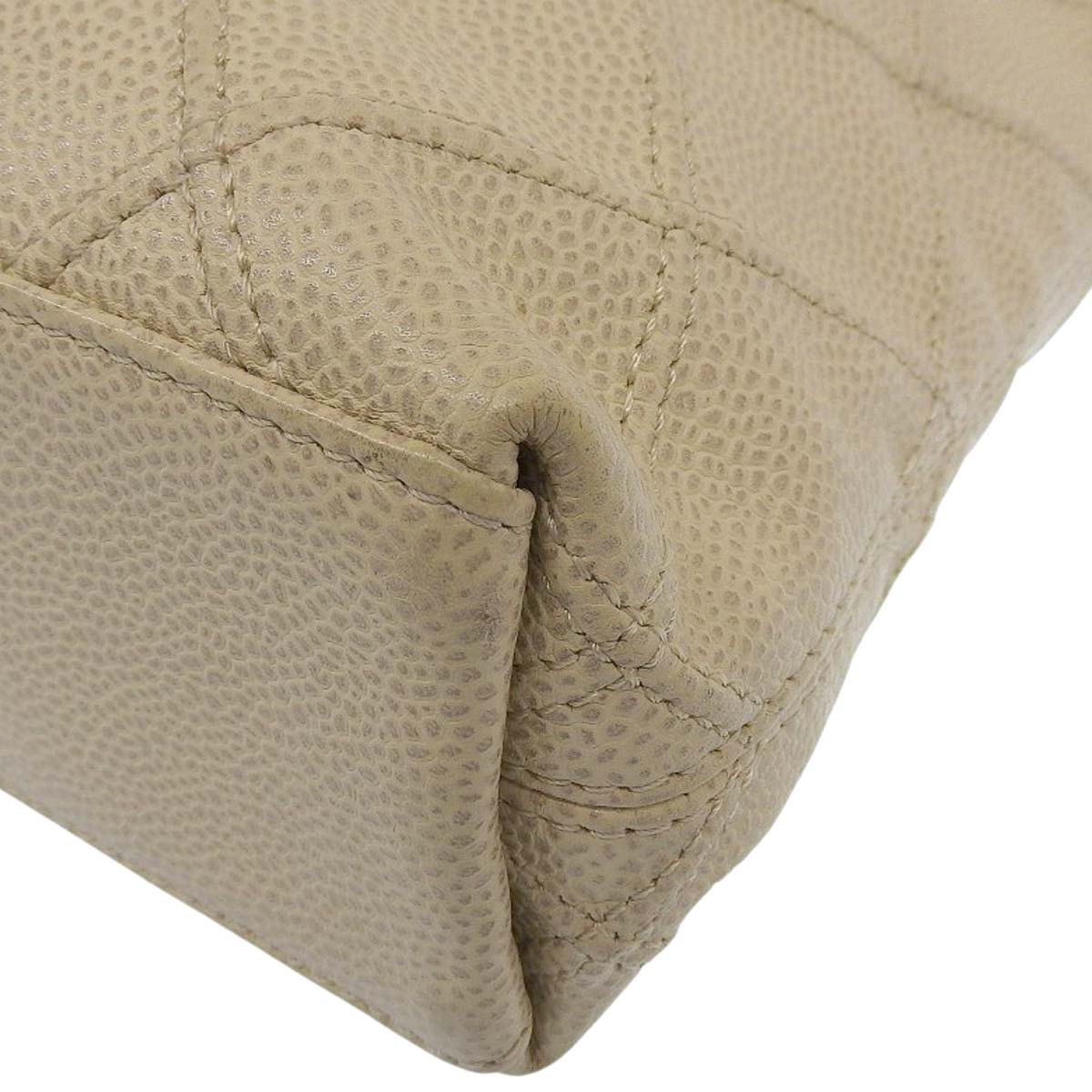 シャネル CHANEL ココマーク チェーンバッグ トートバッグ レザー クリーム レディース 6番台 4634