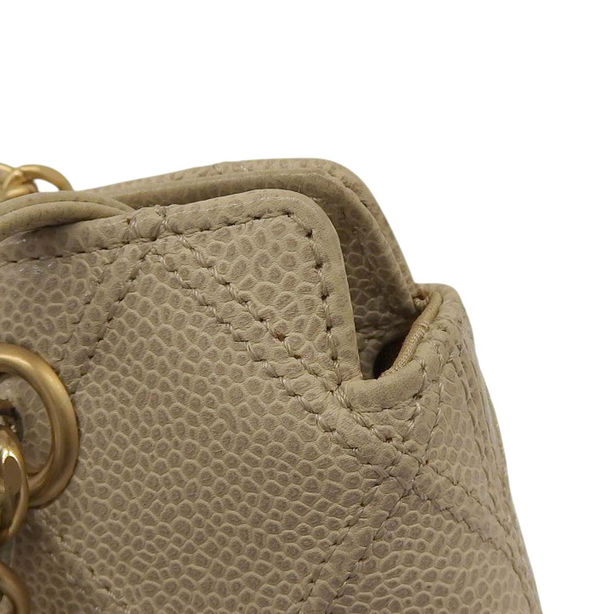 シャネル CHANEL ココマーク チェーンバッグ トートバッグ レザー クリーム レディース 6番台 4634