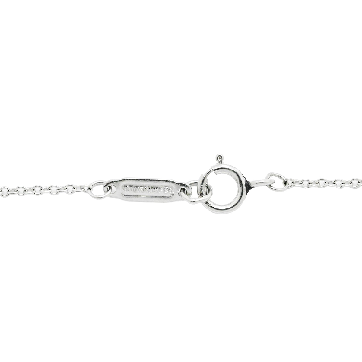 ティファニー TIFFANY & Co. Pt950 プラチナ ダイヤ ヴィンテージ ミニ オーバルキー ネックレス レディース  2017