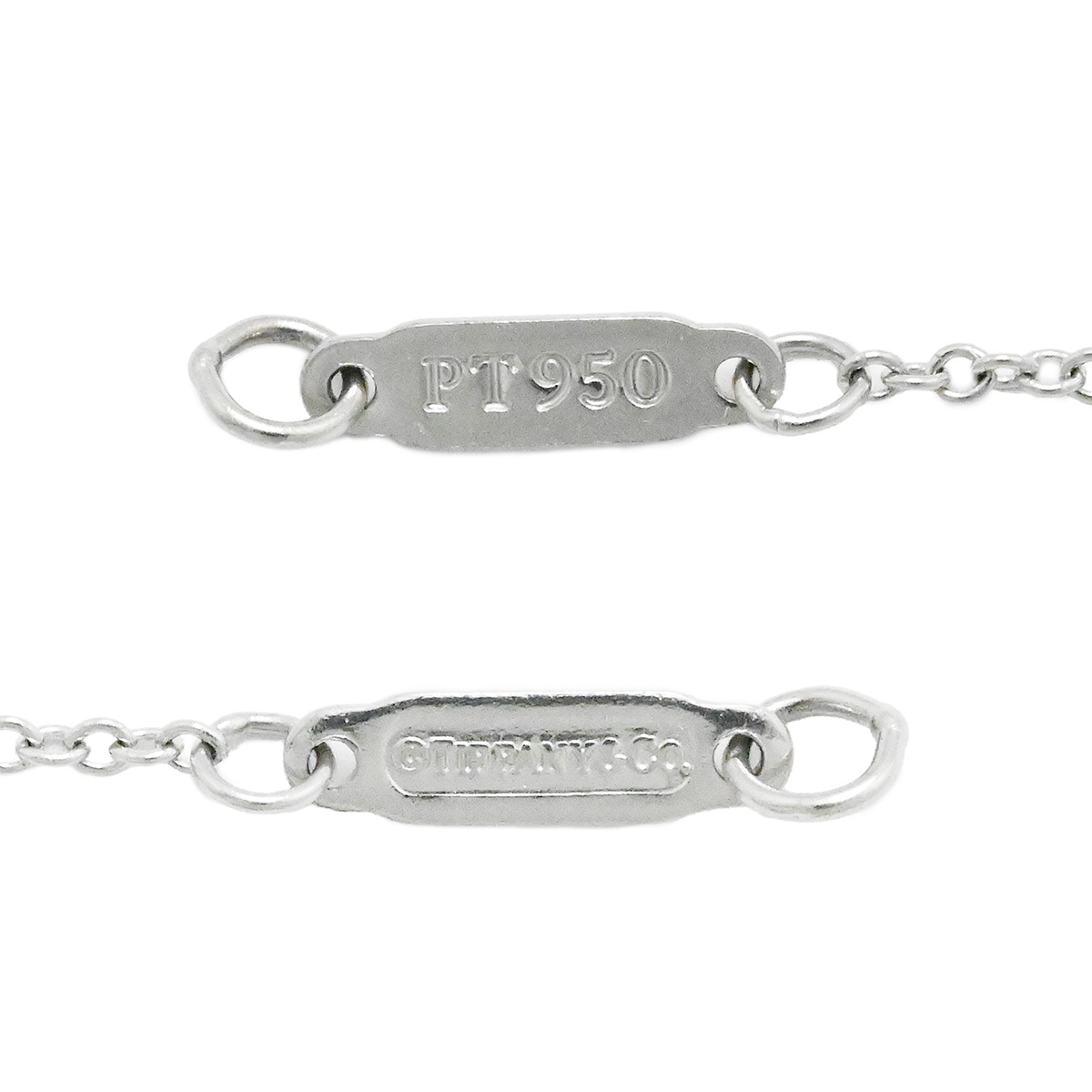 ティファニー TIFFANY & Co. Pt950 プラチナ ダイヤ ヴィンテージ ミニ オーバルキー ネックレス レディース  2017