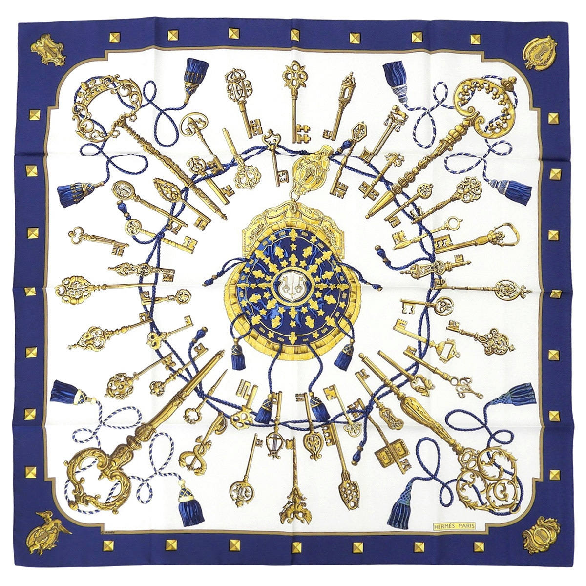 エルメス HERMES カレ90 スカーフ LES CLES THE KEYS RARE レ・クレ 鍵