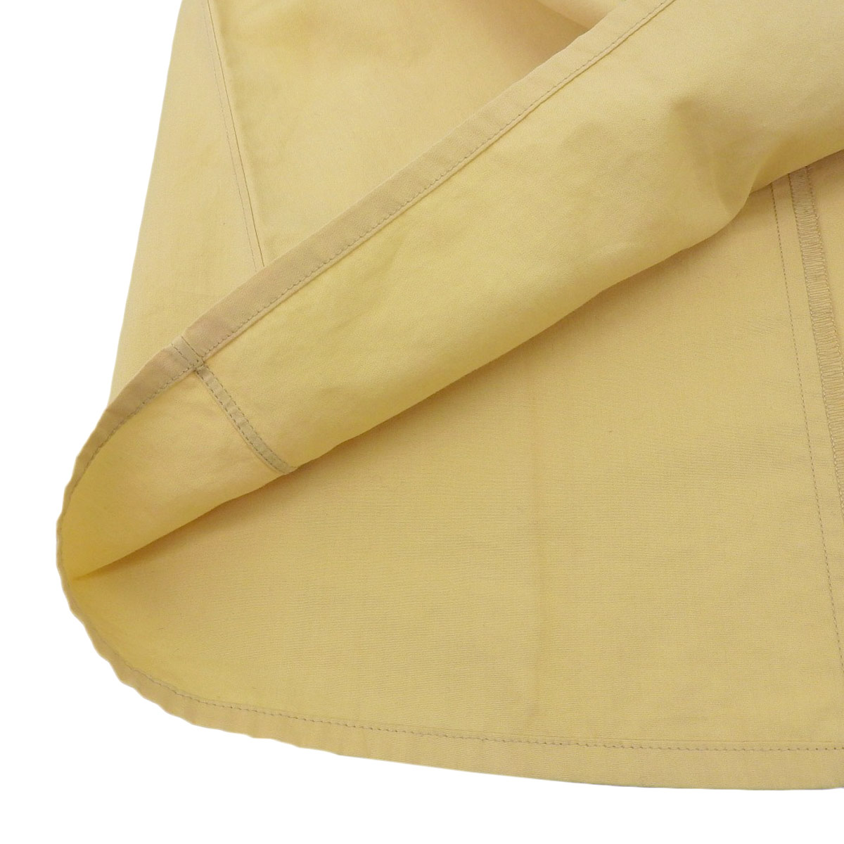 シャネル CHANEL フリル ノースリーブ ブラウス コットン シルク ベージュ 34  レディース 02P 4210