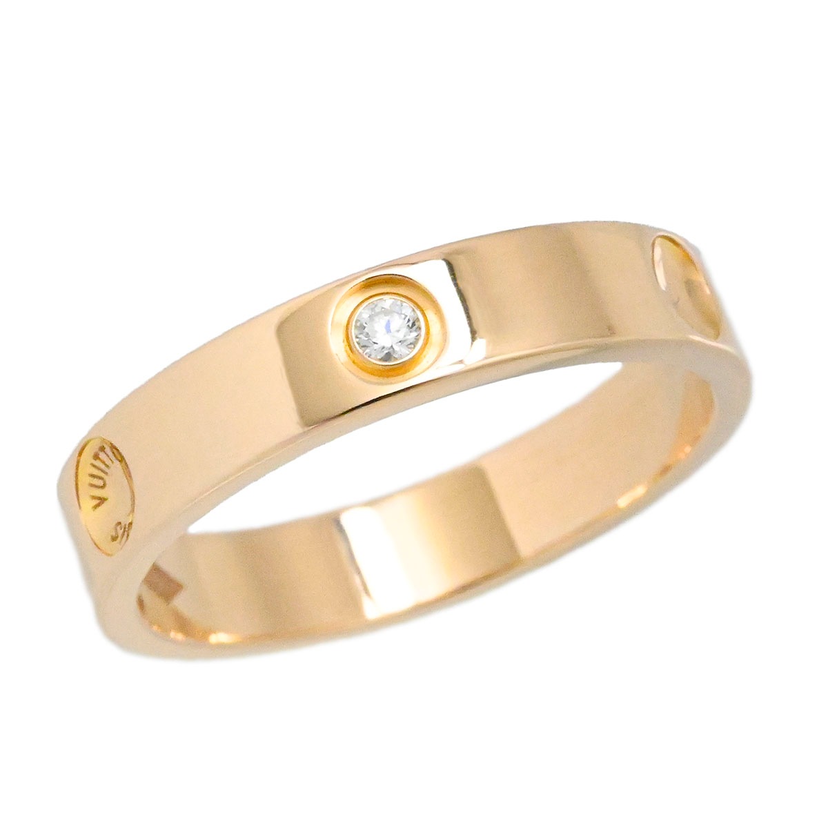 ルイヴィトン LOUIS VUITTON 750PG K18PG ピンクゴールド アリアンスアンプラントリング ダイヤ0.02ct 指輪 サイズ49 レディース  3861