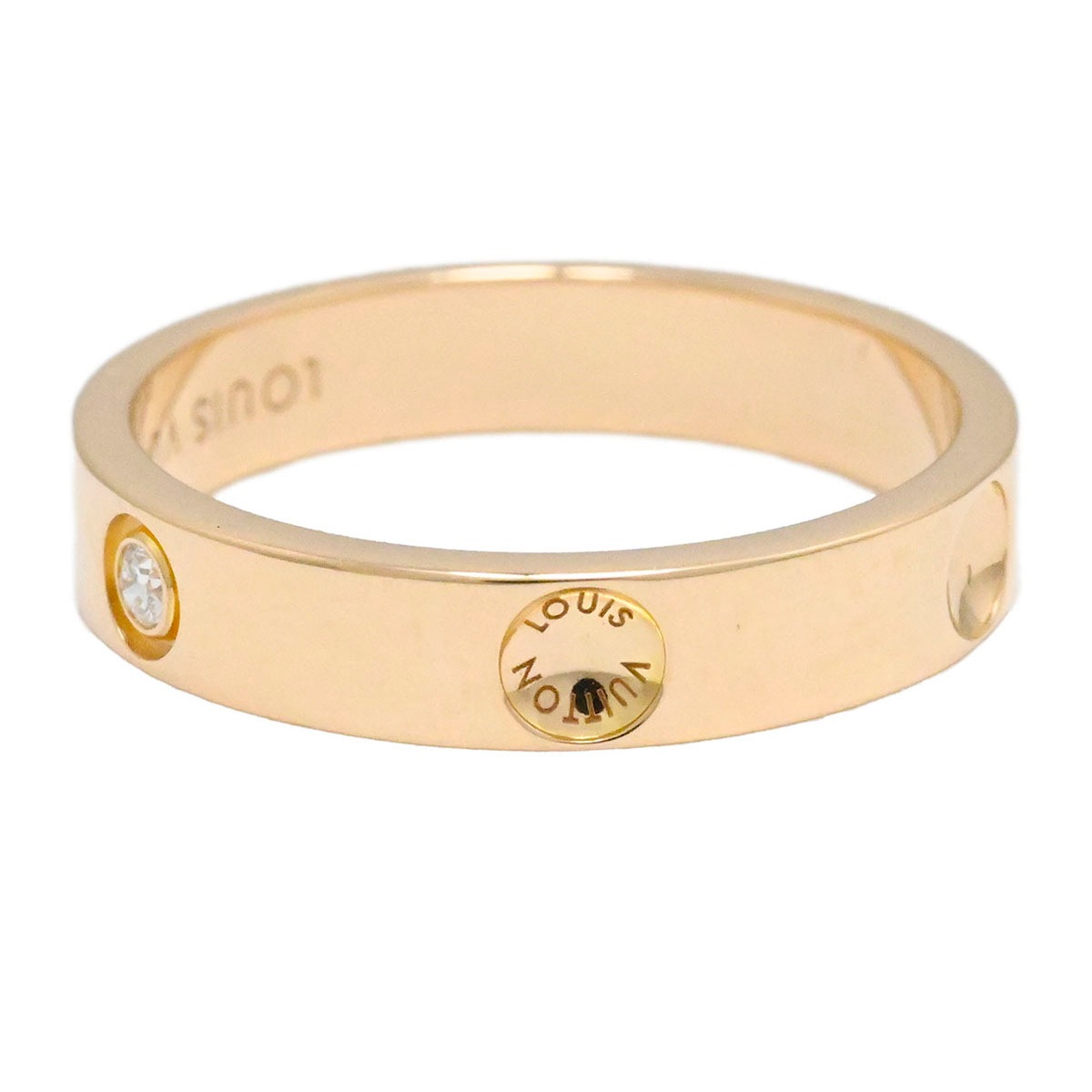 ルイヴィトン LOUIS VUITTON 750PG K18PG ピンクゴールド アリアンスアンプラントリング ダイヤ0.02ct 指輪 サイズ49 レディース  3861