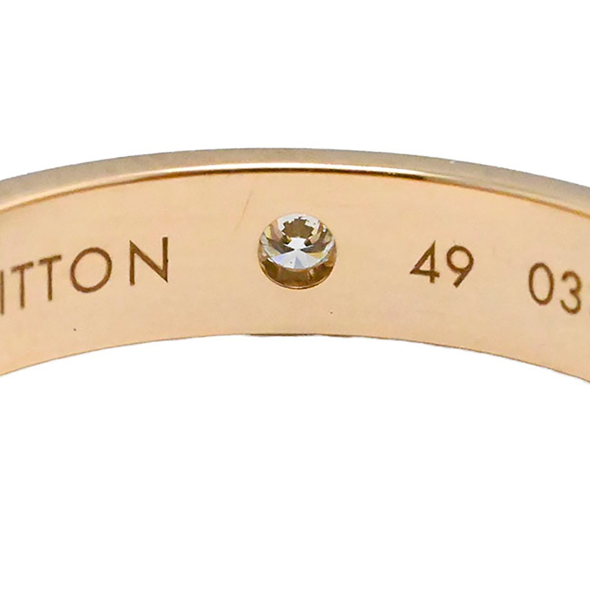 ルイヴィトン LOUIS VUITTON 750PG K18PG ピンクゴールド アリアンスアンプラントリング ダイヤ0.02ct 指輪 サイズ49 レディース  3861