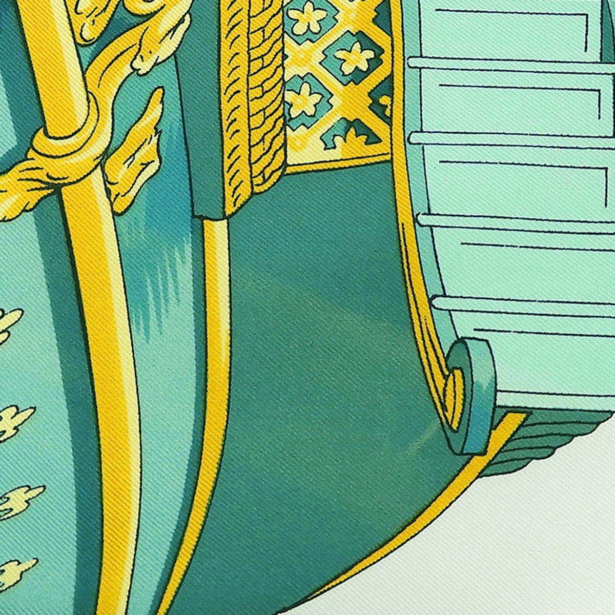 エルメス HERMES カレ90 スカーフ VUE DU GALERE LA REALE クィ－ンの