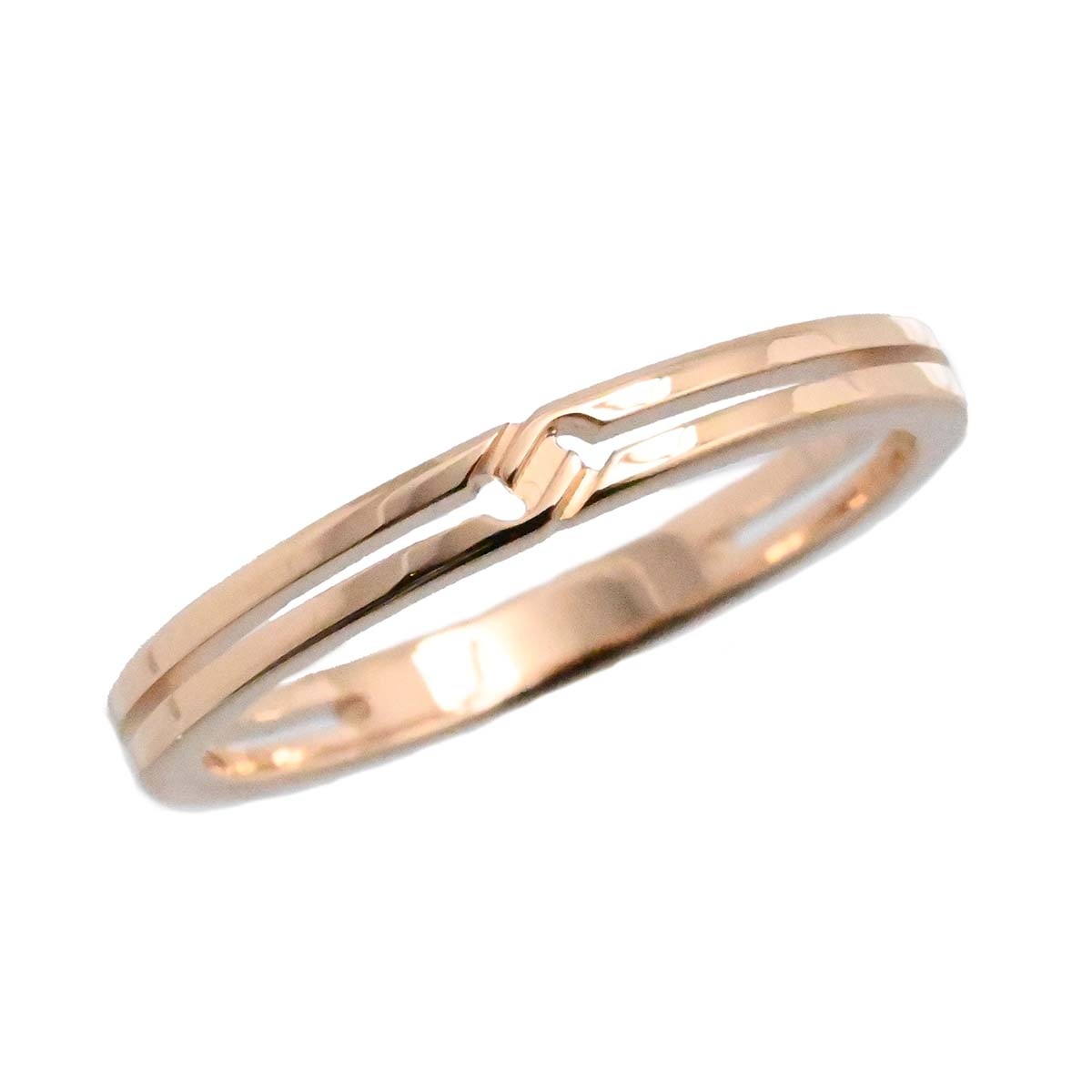 グッチ GUCCI 750PG ピンクゴールド インフィニティリング 8号  