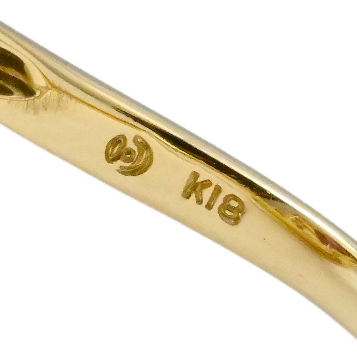 タサキ TASAKI K18YG イエローゴールド ガーネット ダイヤ0.06ct リング 9号 レディース  3679