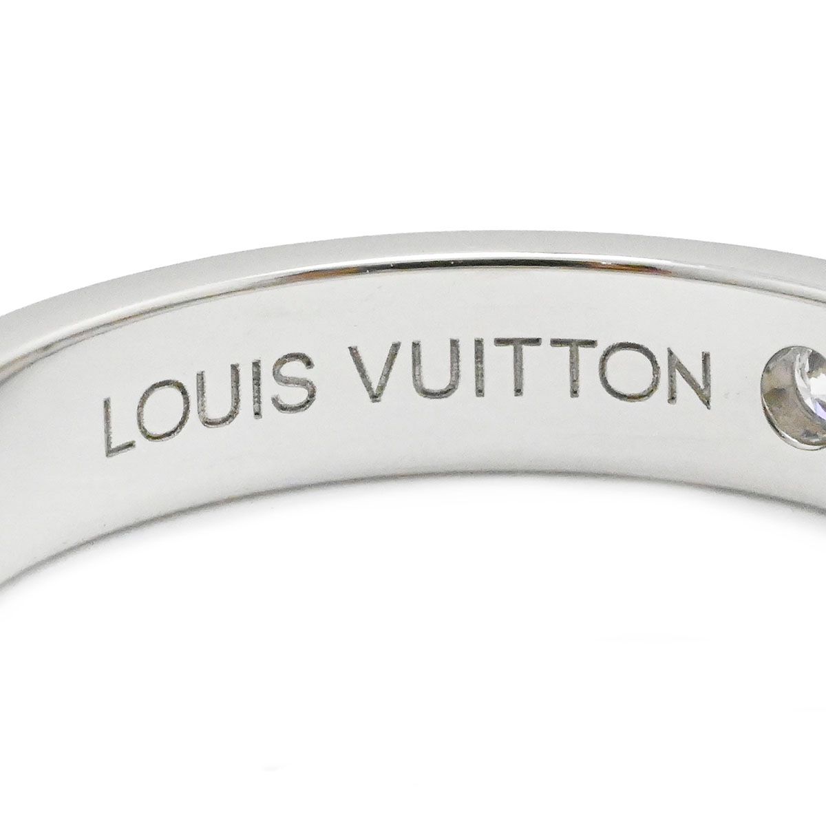 ルイヴィトン LOUIS VUITTON Pt950 プラチナ アリアンスアンプラントリング ダイヤ0.02ct Q9F00D サイズ50 レディース  3862