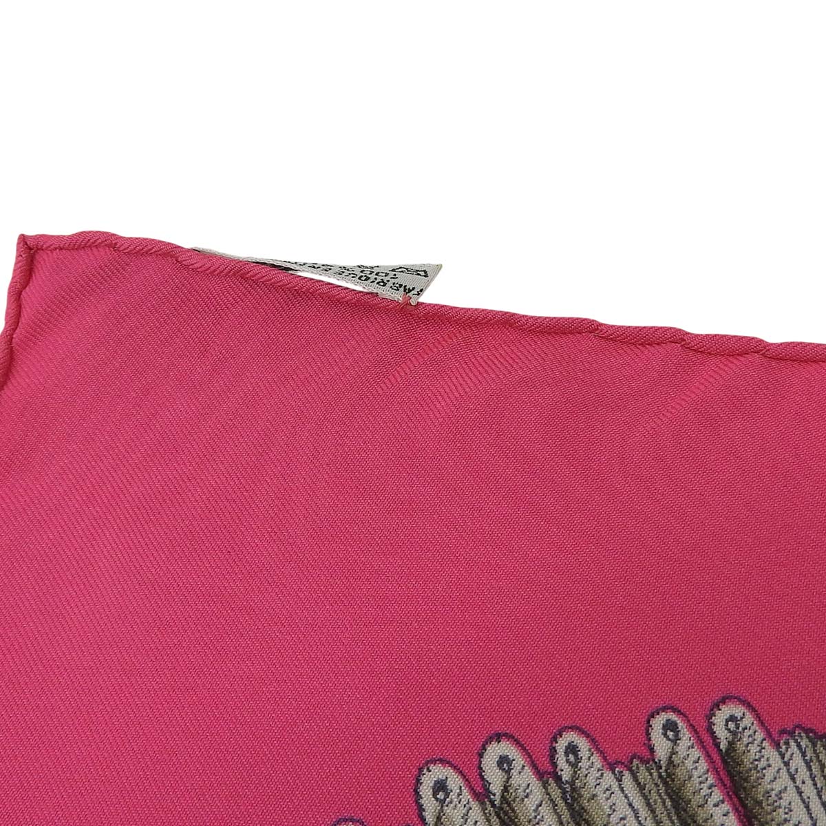 エルメス HERMES カレ90 Poste et Cavlerie サーベルの飾り袋 スカーフ シルク ピンク×ネイビー レディース 4725