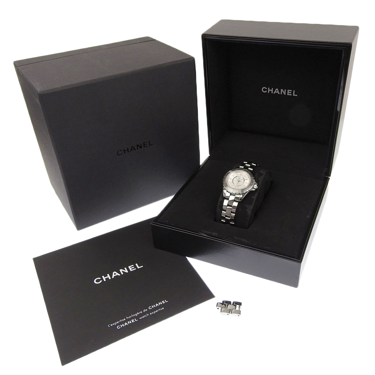シャネル CHANEL J12 ダイヤモンド 8P 腕時計 クォーツ クロマティック レディース H3401 8647