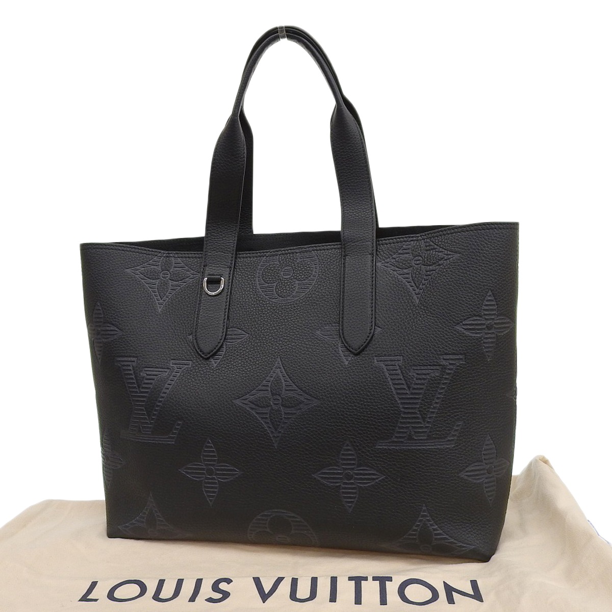 ルイヴィトン LOUIS VUITTON カバヴォヤージュ モノグラムジャイアントシャドー トートバッグ トリヨンレザー ノワール レディース メンズ M57290 4099