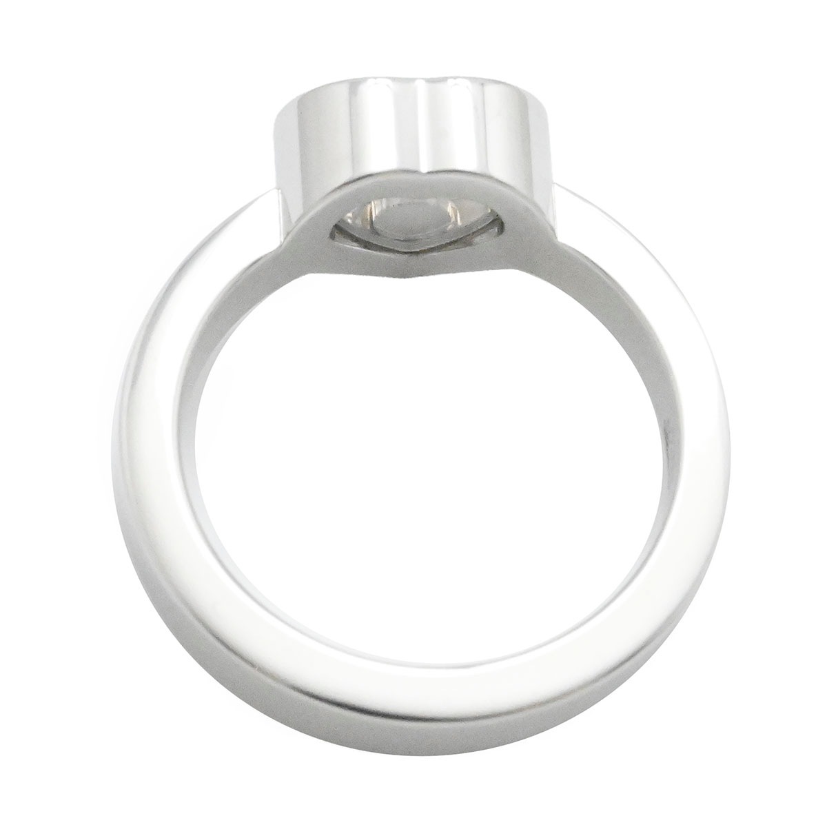 ショパール CHOPARD 750WG K18WG ホワイトゴールド ハッピーダイヤモンド ダイヤ1P ハートモチーフダイヤ 指輪 サイズ11 レディース  3863