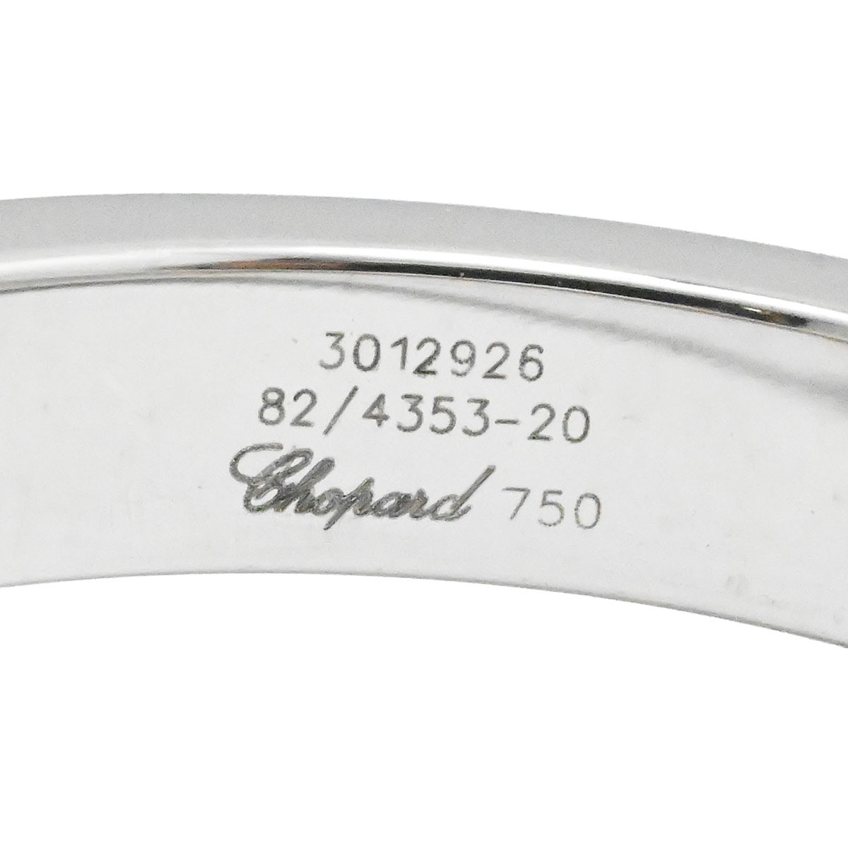 ショパール CHOPARD 750WG K18WG ホワイトゴールド ハッピーダイヤモンド ダイヤ1P ハートモチーフダイヤ 指輪 サイズ11 レディース  3863