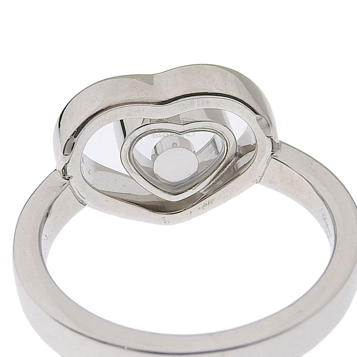 ショパール CHOPARD スプリット ハッピーダイヤモンド リング 指輪 750WG K18WG 9号 レディース 3223395 8649