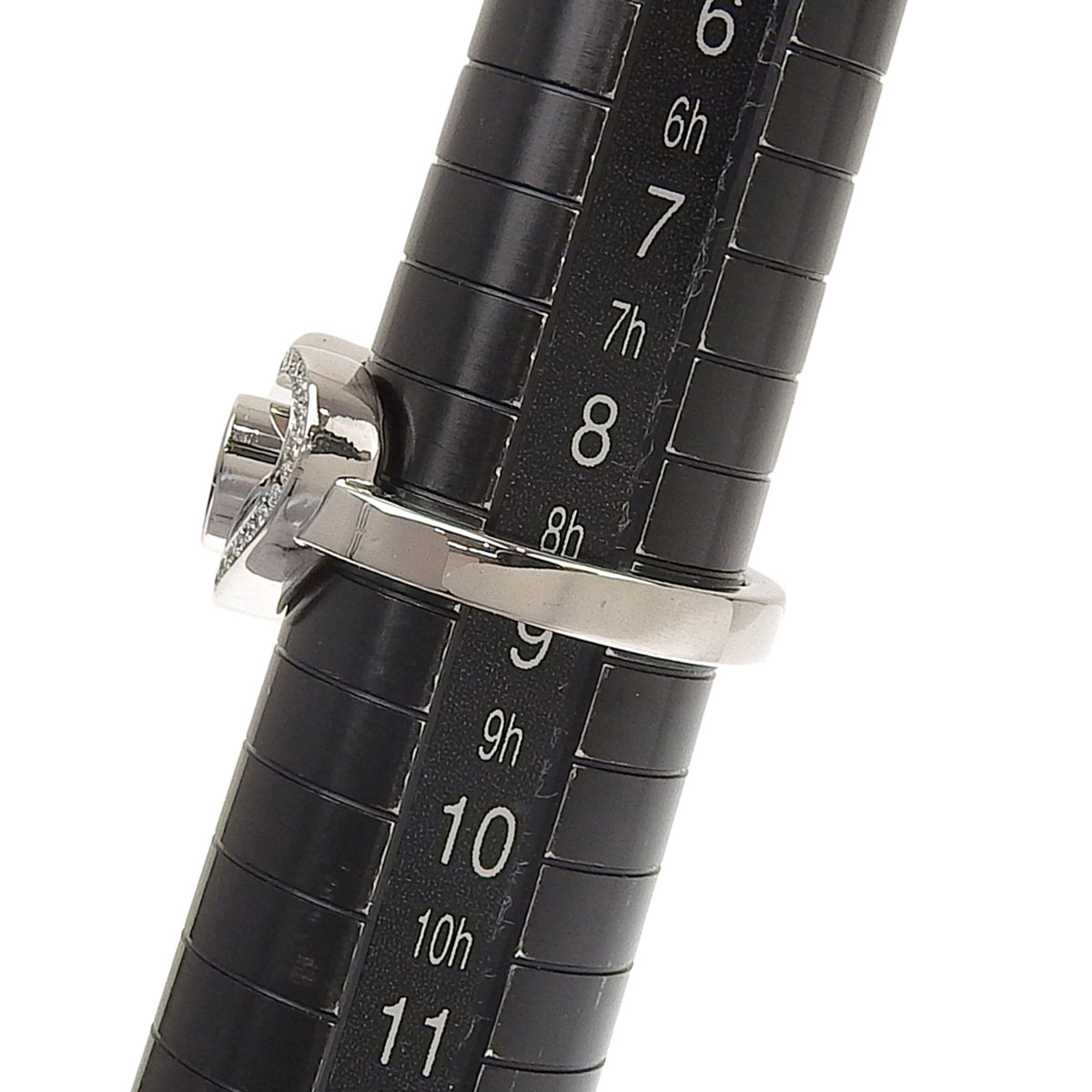 ショパール CHOPARD スプリット ハッピーダイヤモンド リング 指輪 750WG K18WG 9号 レディース 3223395 8649