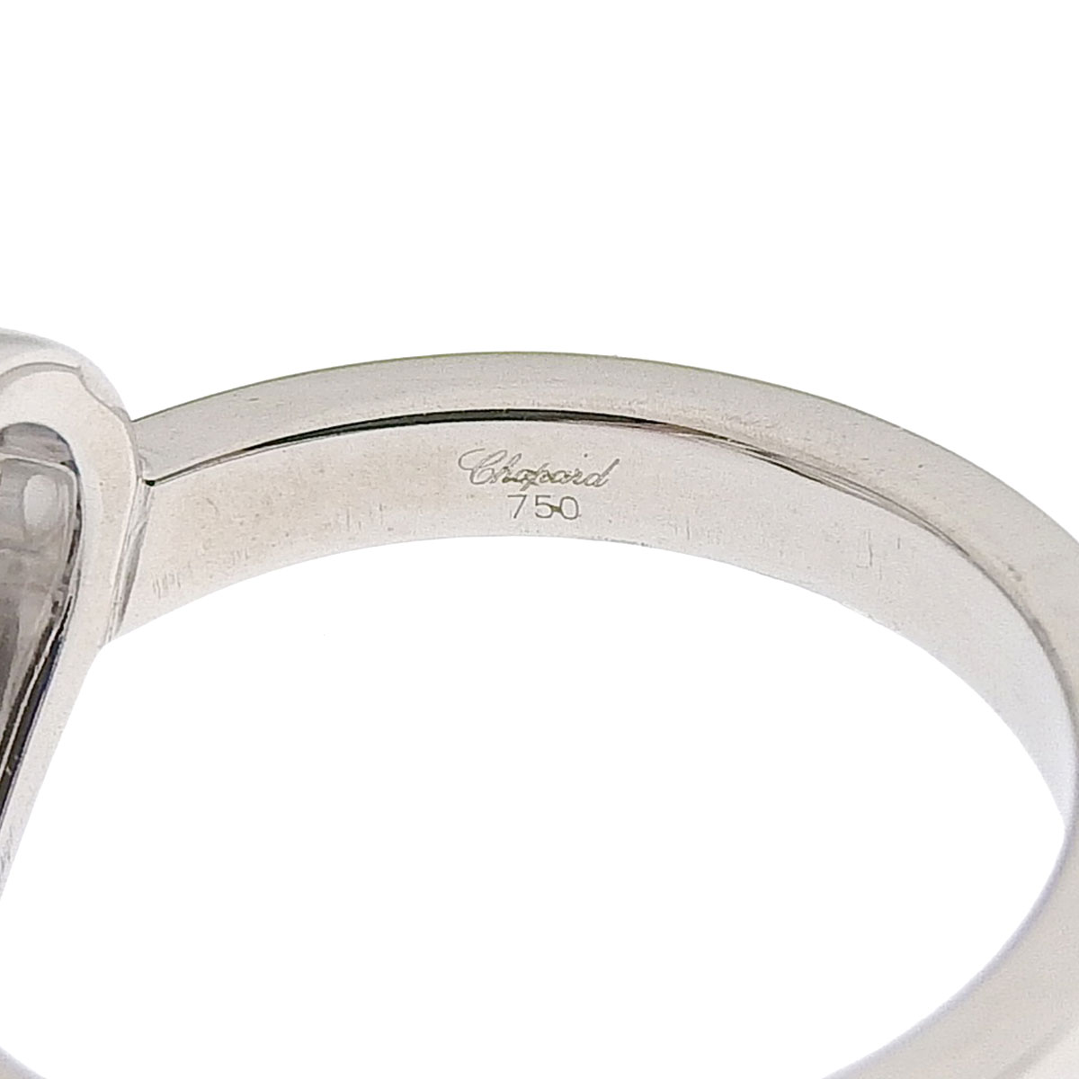 ショパール CHOPARD スプリット ハッピーダイヤモンド リング 指輪 750WG K18WG 9号 レディース 3223395 8649