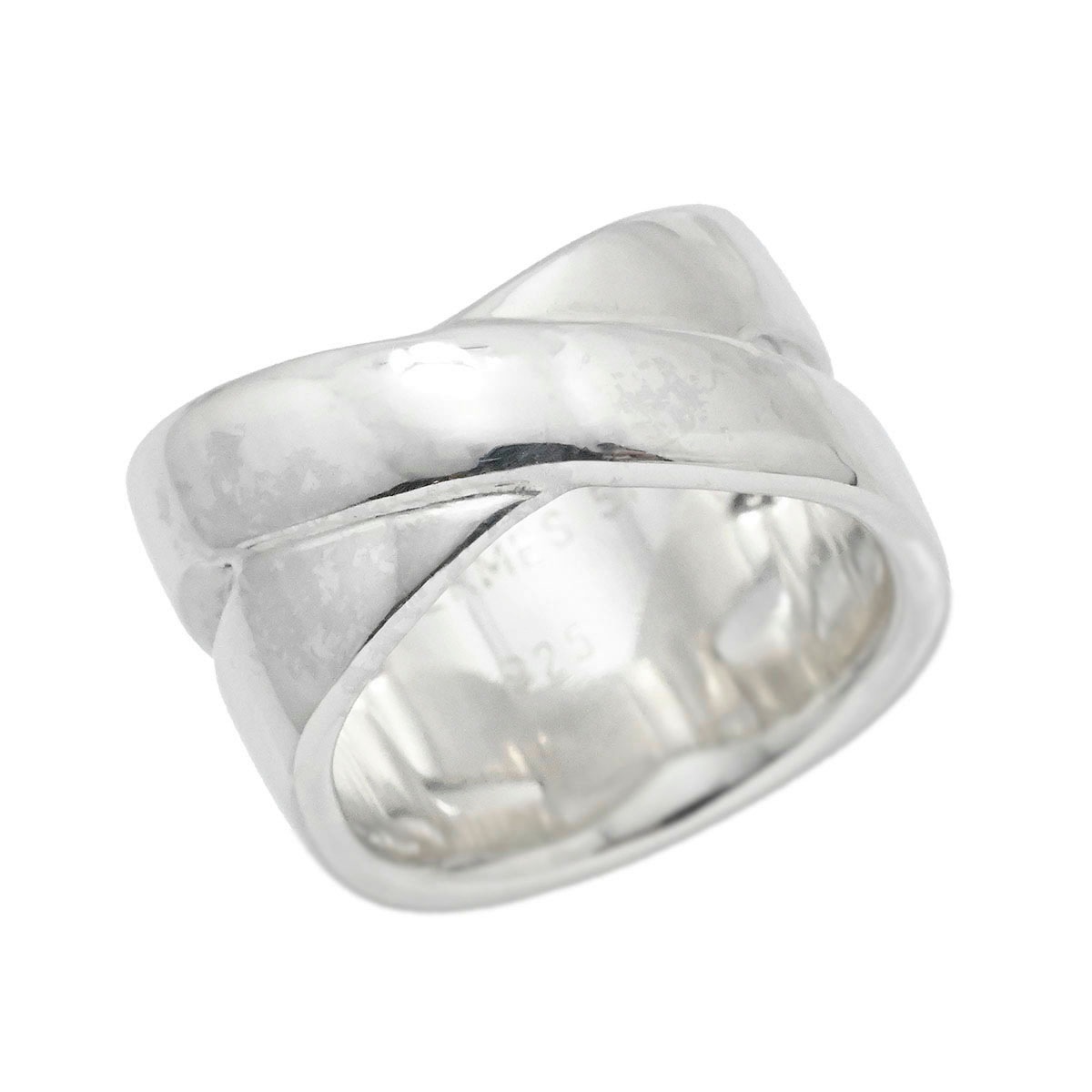 エルメス HERMES SV925 シルバーリング シルバー サイズ51 レディース メンズ  3762