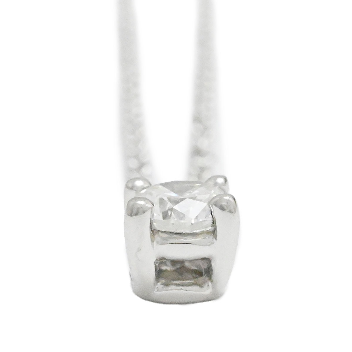 ティファニー TIFFANY & Co. Pt950 プラチナ ソリティアスタッド ダイヤネックレス レディース  3864