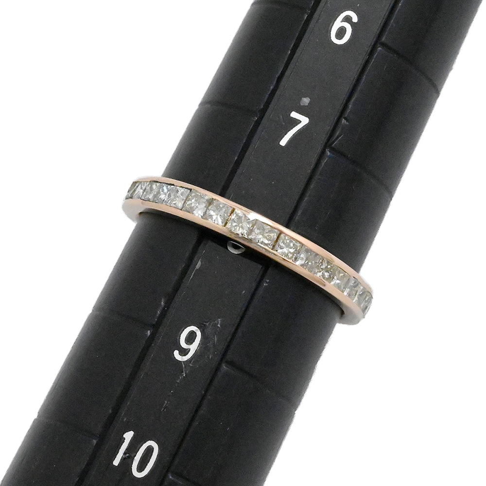 ノンブランド K18PG ピンクゴールド ダイヤ0.40ct ハーフエタニティリング サイズ8 ダイヤモンド レディース  2021