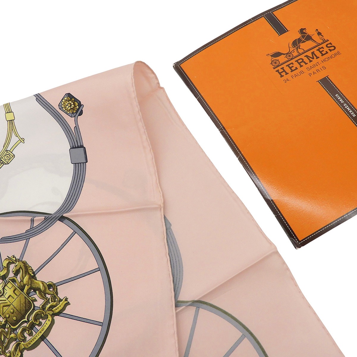 エルメス HERMES カレ90 スカーフ SPRINGS スプリングス シルク ピンク