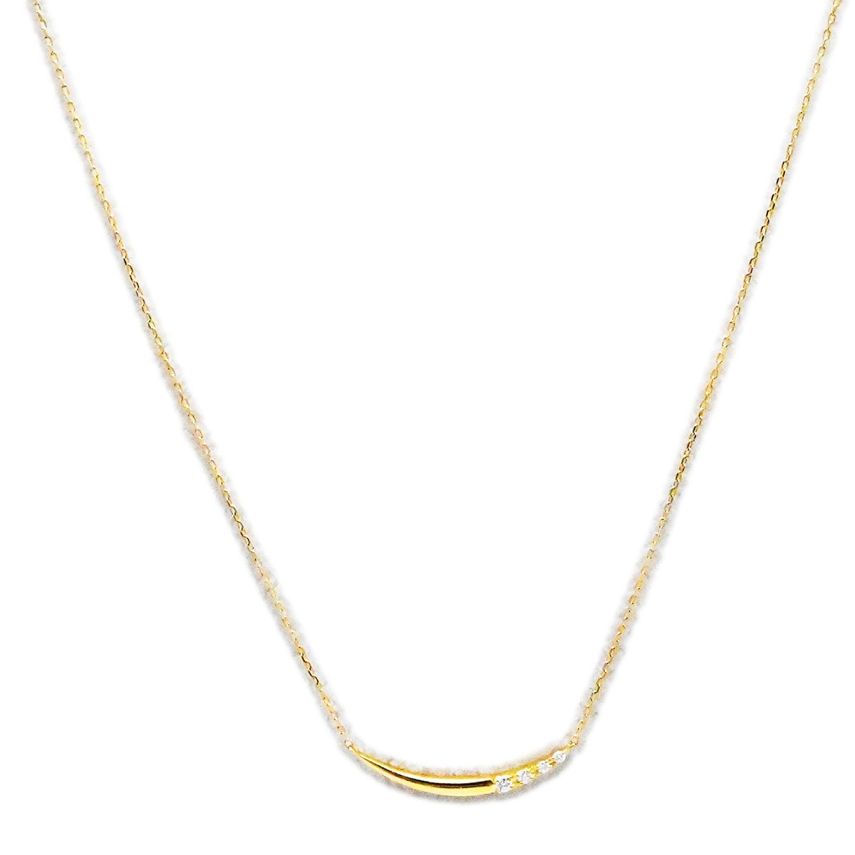 ポンテヴェキオ PONTE VECCHIO K18YG イエローゴールド ダイヤ0.04ct ネックレス レディース  3623