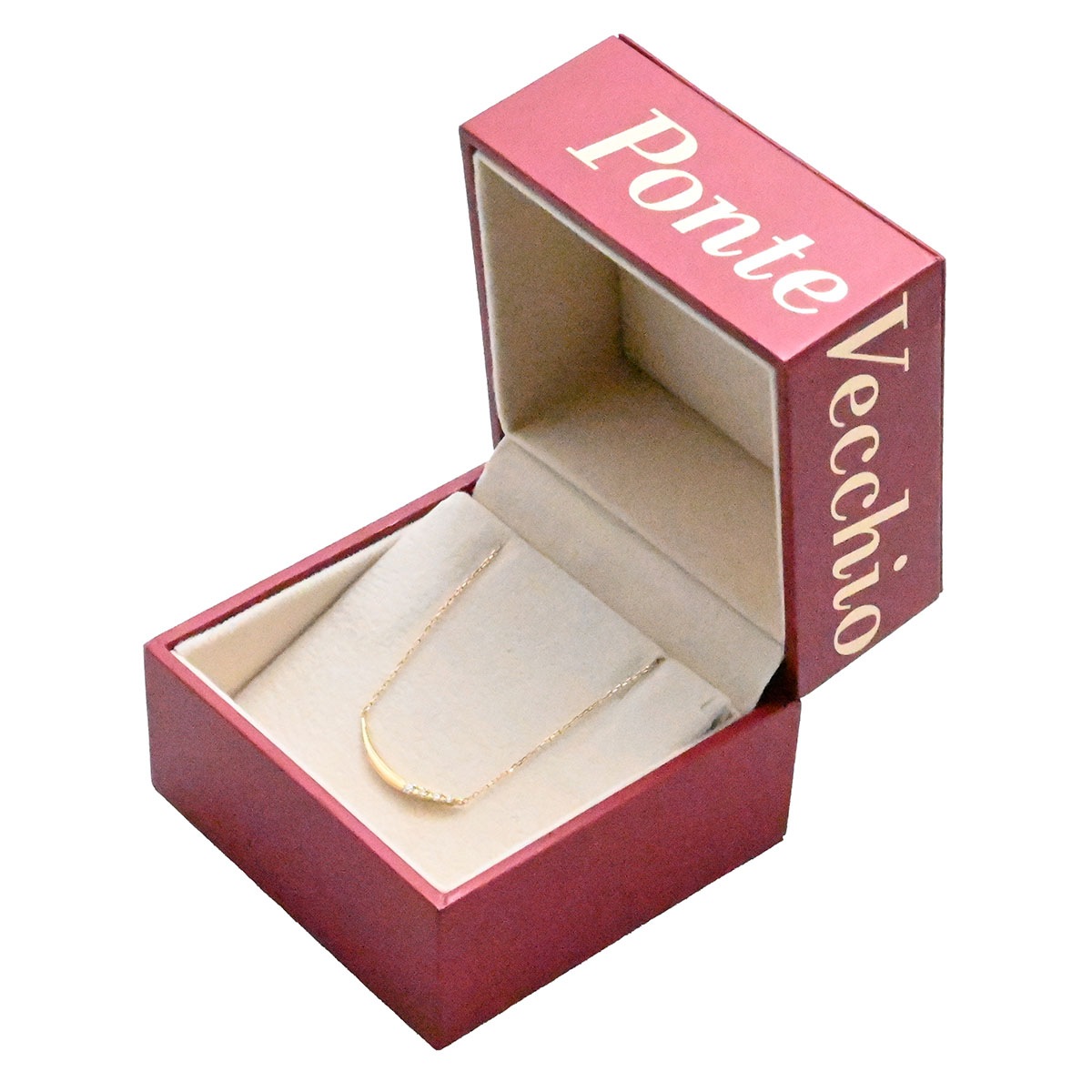 ポンテヴェキオ PONTE VECCHIO K18YG イエローゴールド ダイヤ0.04ct ネックレス レディース  3623