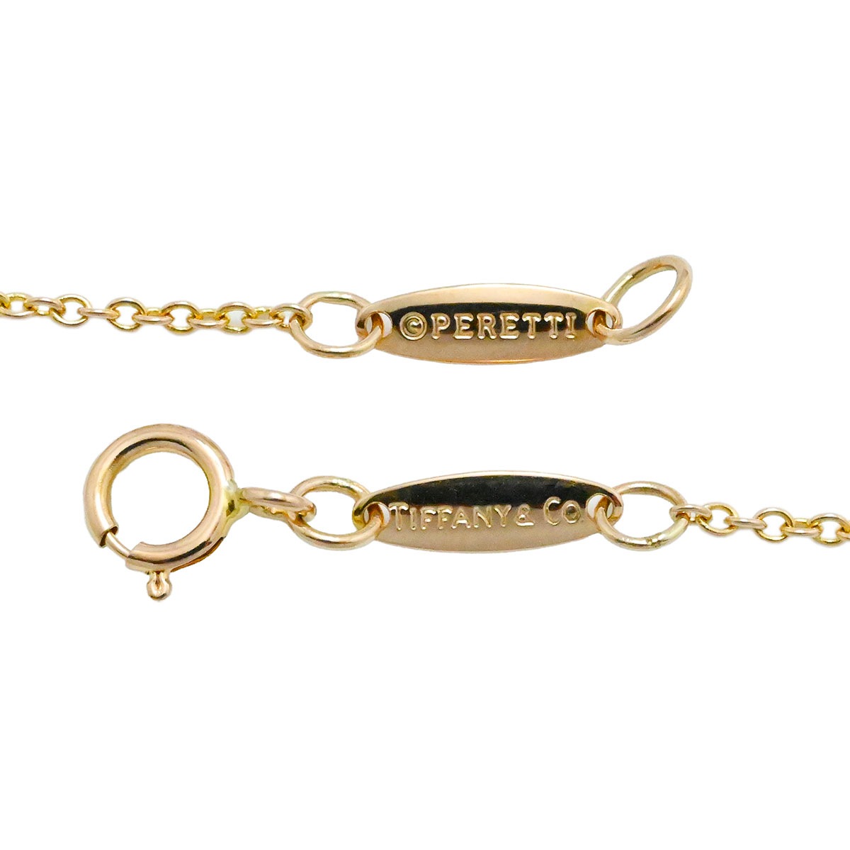 ティファニー TIFFANY & Co. 750PG K18PG ピンクゴールド バイザヤード ダイヤネックレス レディース  3865