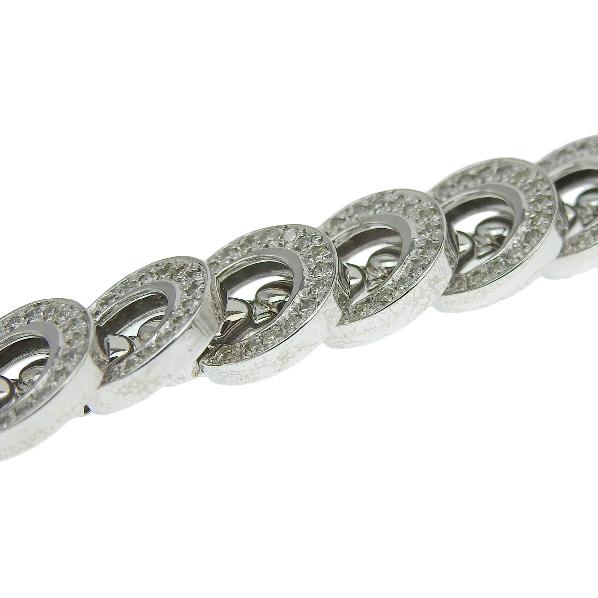 K18WG ホワイトゴールド ダイヤモンド 3.50ct ブレスレット レディース 8197