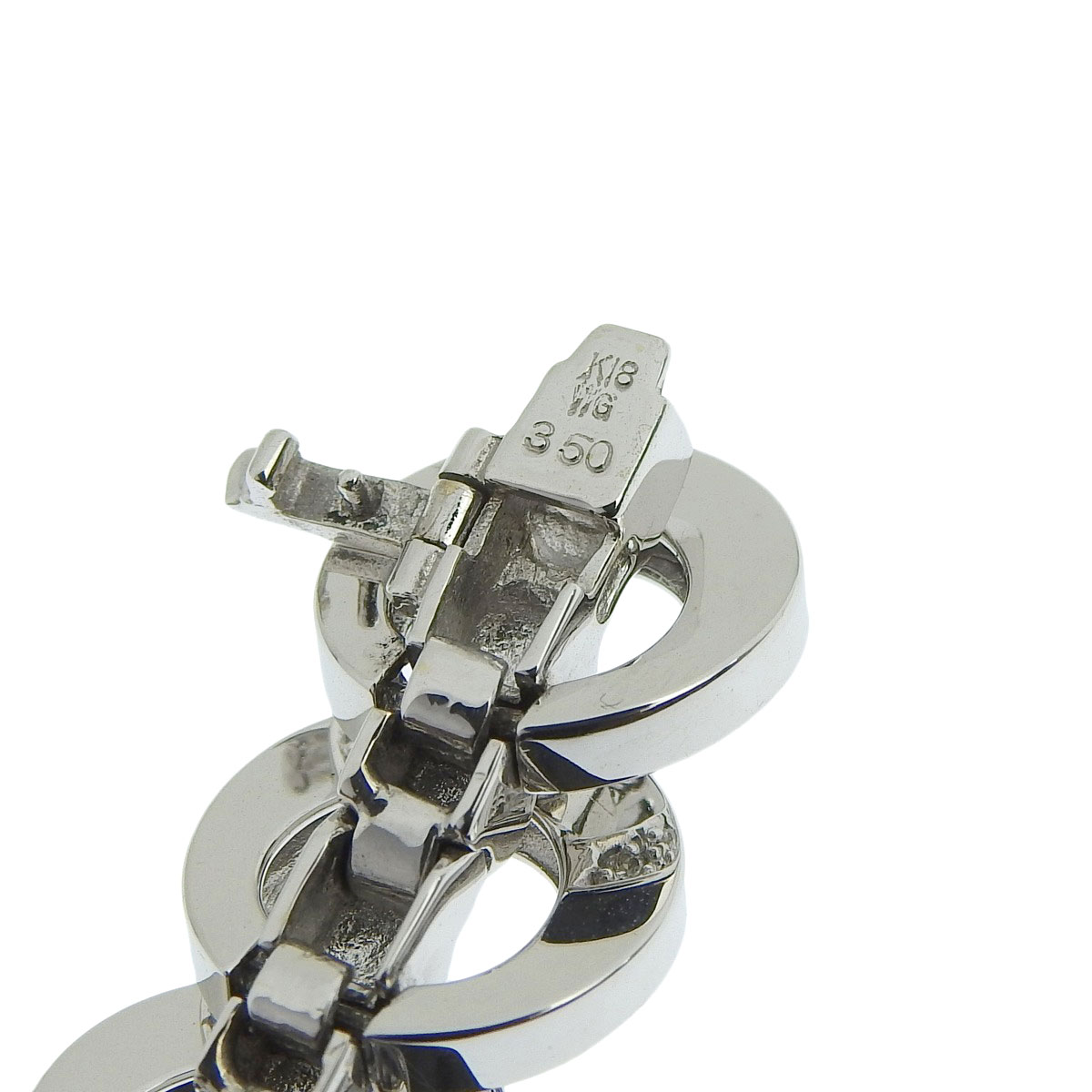 K18WG ホワイトゴールド ダイヤモンド 3.50ct ブレスレット レディース 8197