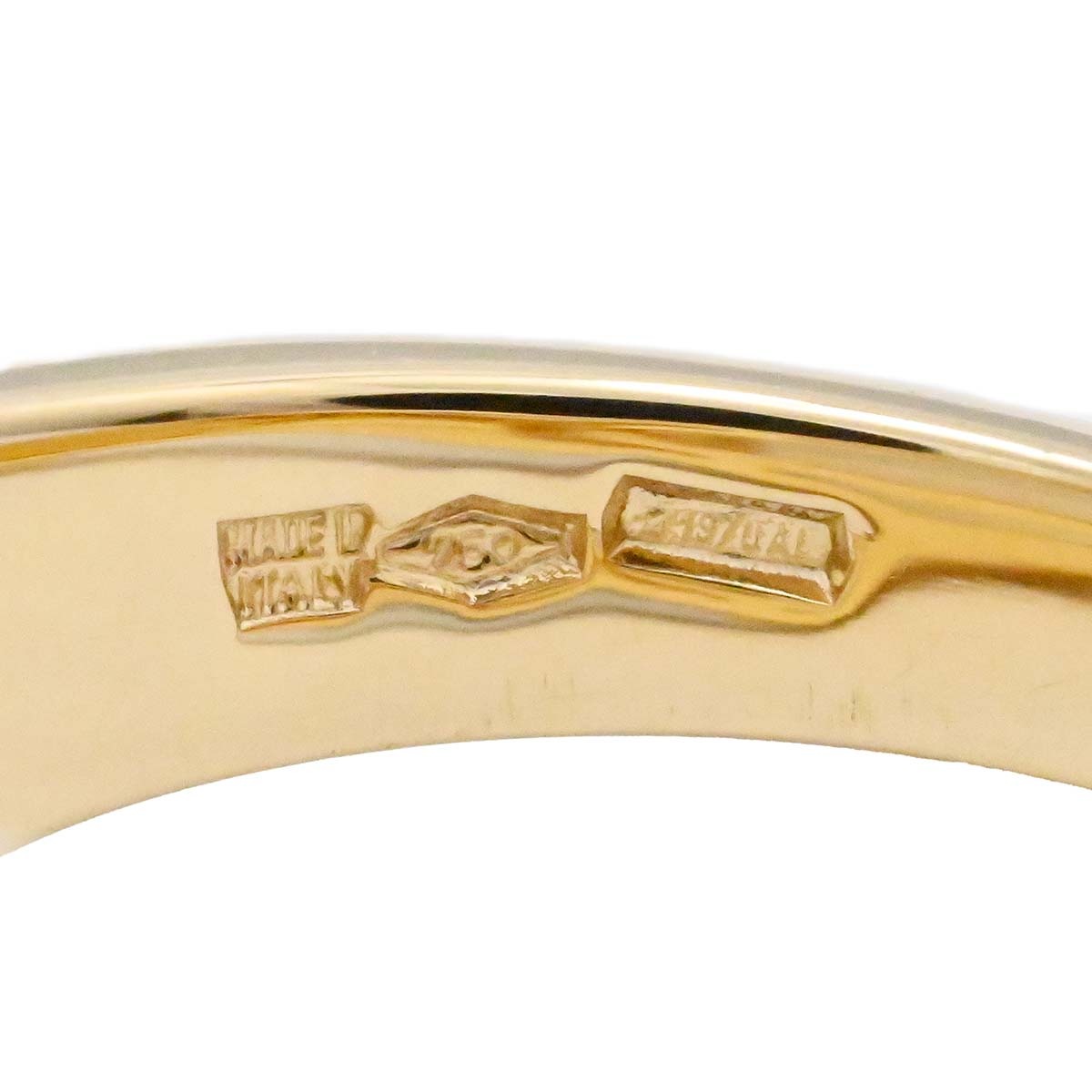 ブルガリ BVLGARI 750YG イエローゴールド ミルキークォーツ アレグラ リング 12号 レディース  3627