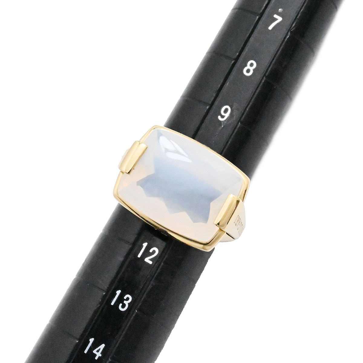 ブルガリ BVLGARI 750YG イエローゴールド ミルキークォーツ アレグラ リング 12号 レディース  3627