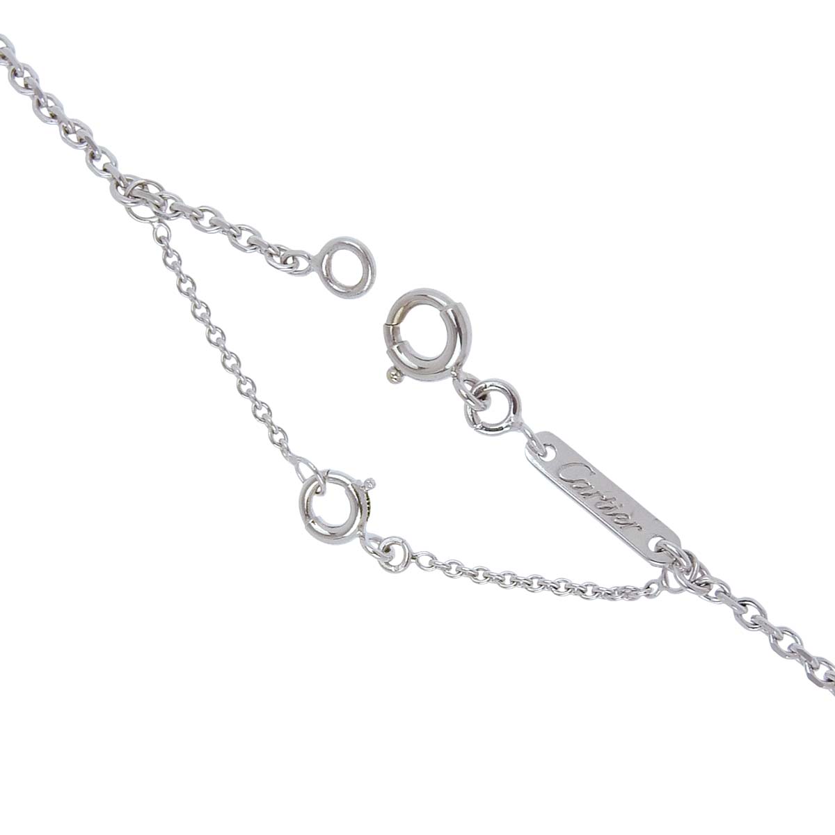 カルティエ CARTIER Cハート ネックレス 750WG K18WG ホワイトゴールド レディース 4729