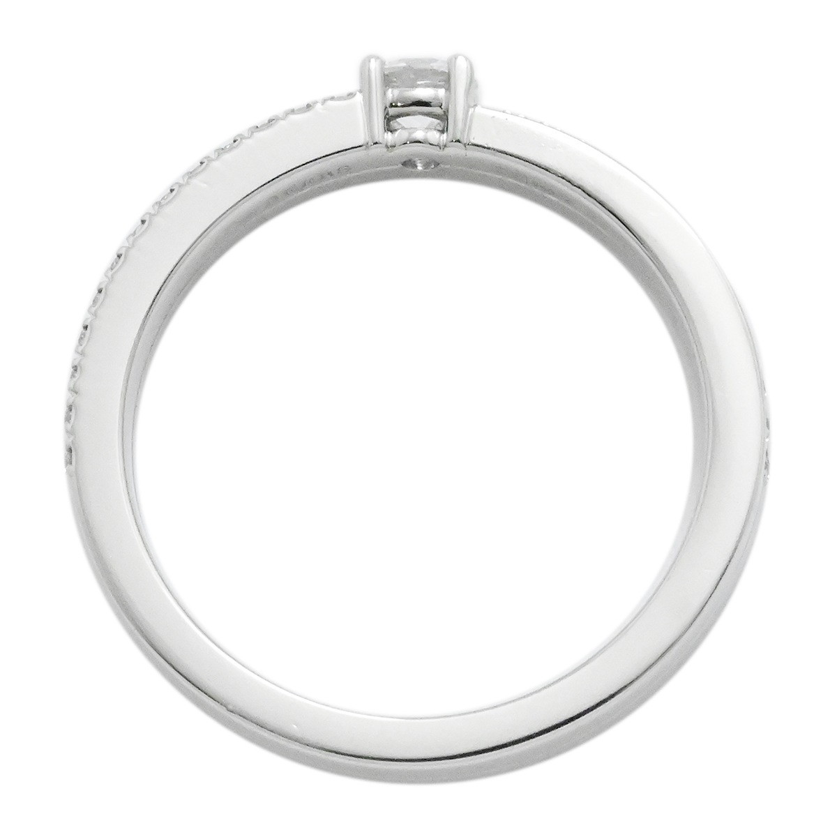 デビアス De Beers PT950 プラチナ プロミス ダイヤモンドリング 一粒ダイヤ レディース サイズ13号  2023