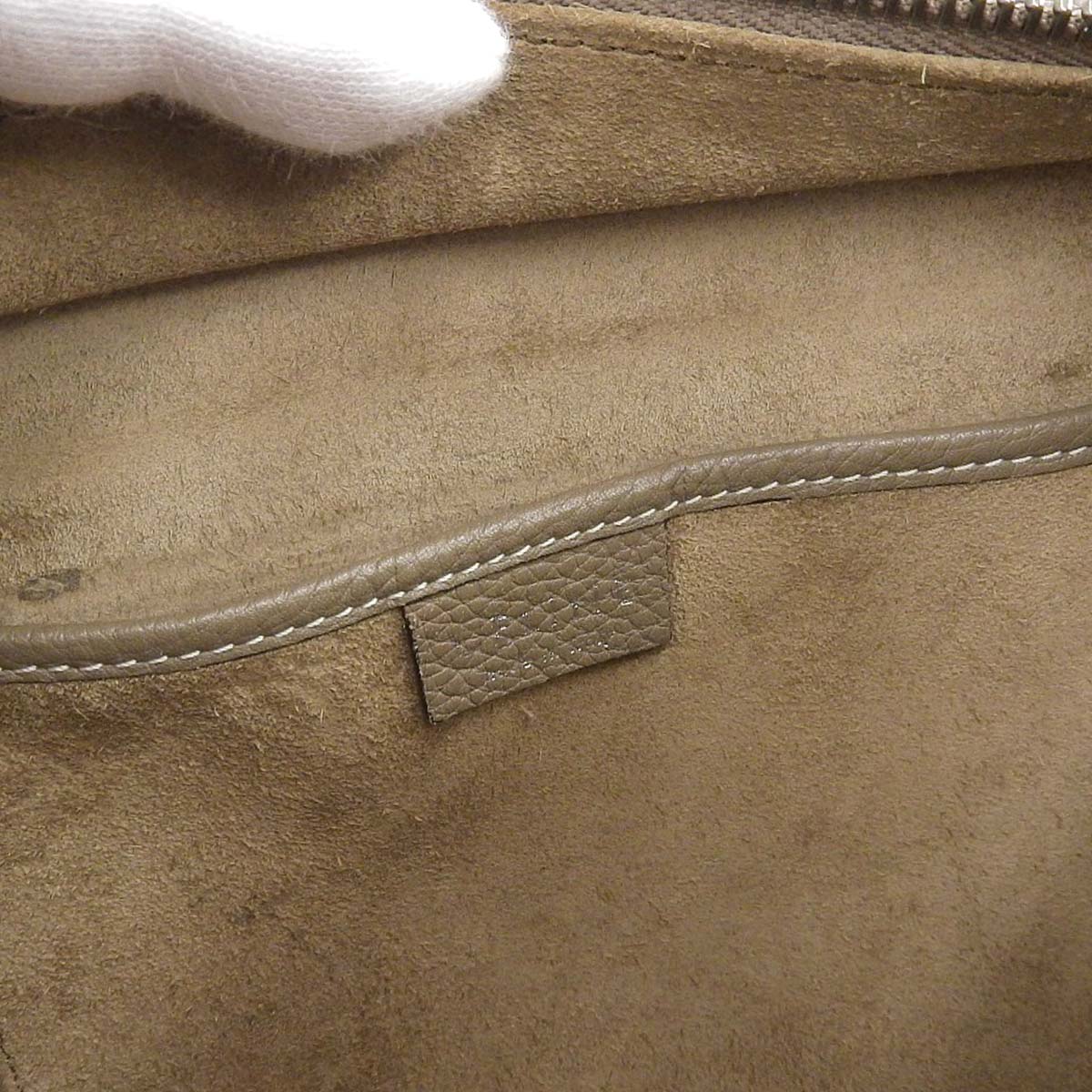 セリーヌ CELINE ラゲージ ナノショッパー 2WAY ショルダーバッグ ハンドバッグ レザー グレージュ レディース 4332