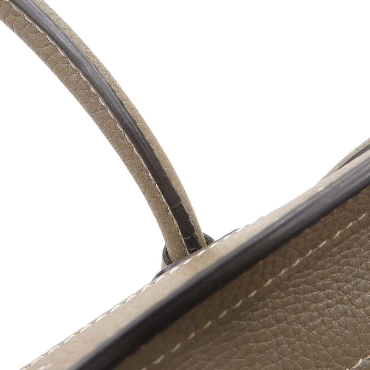 セリーヌ CELINE ラゲージ ナノショッパー 2WAY ショルダーバッグ ハンドバッグ レザー グレージュ レディース 4332