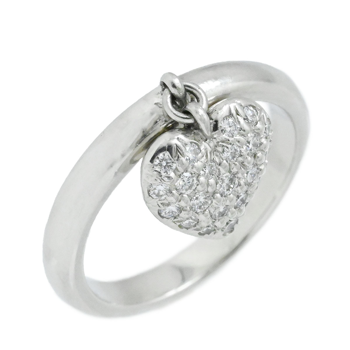 ティファニー TIFFANY & Co. Pt950 ダイヤ プラチナ センチメンタルハート パヴェダイヤ リング サイズ10号 レディース