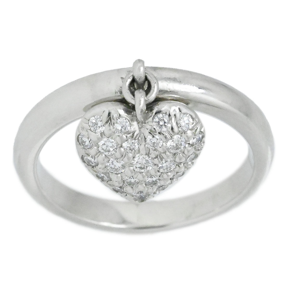 ティファニー TIFFANY & Co. Pt950 ダイヤ プラチナ センチメンタルハート パヴェダイヤ リング サイズ10号 レディース