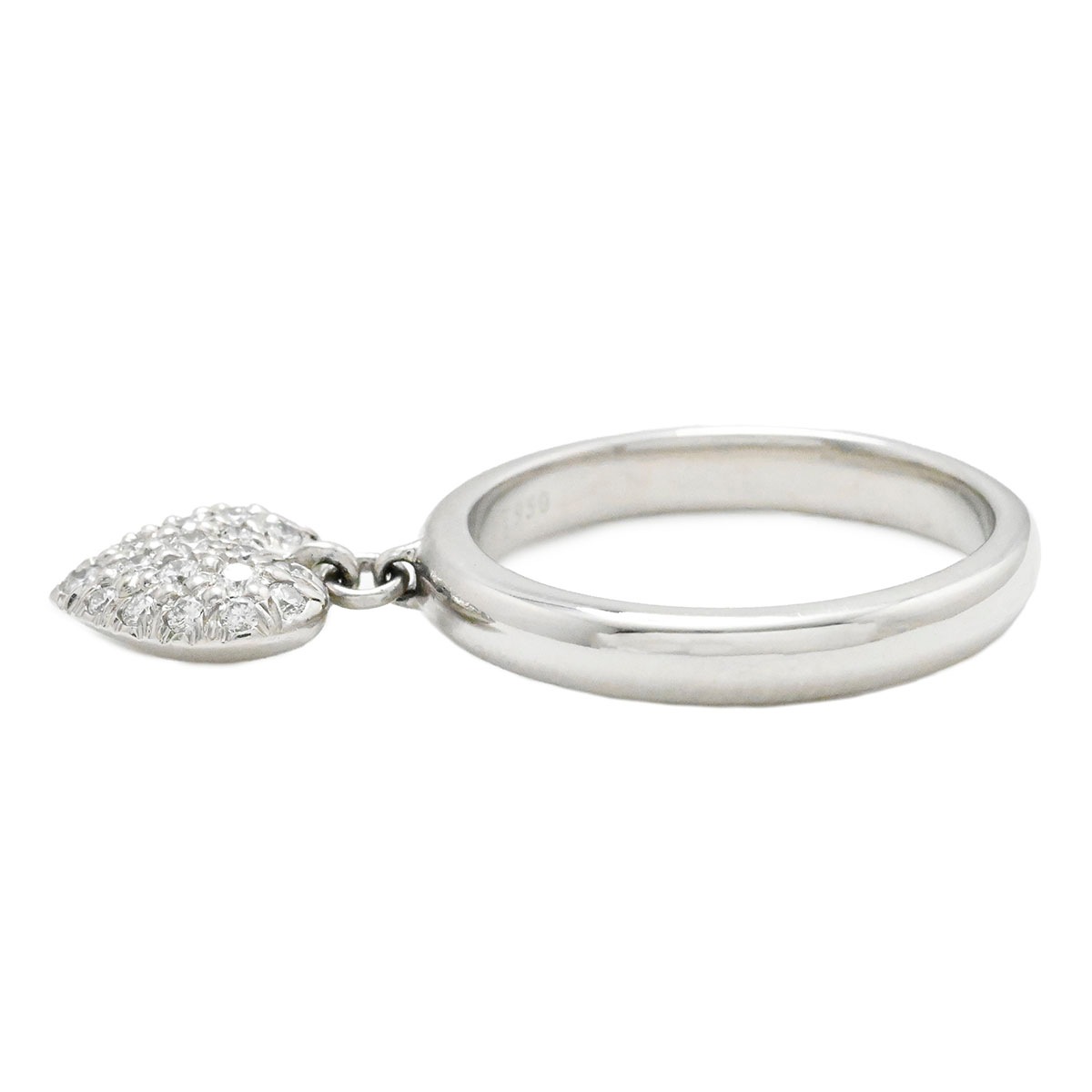 ティファニー TIFFANY & Co. Pt950 ダイヤ プラチナ センチメンタルハート パヴェダイヤ リング サイズ10号 レディース