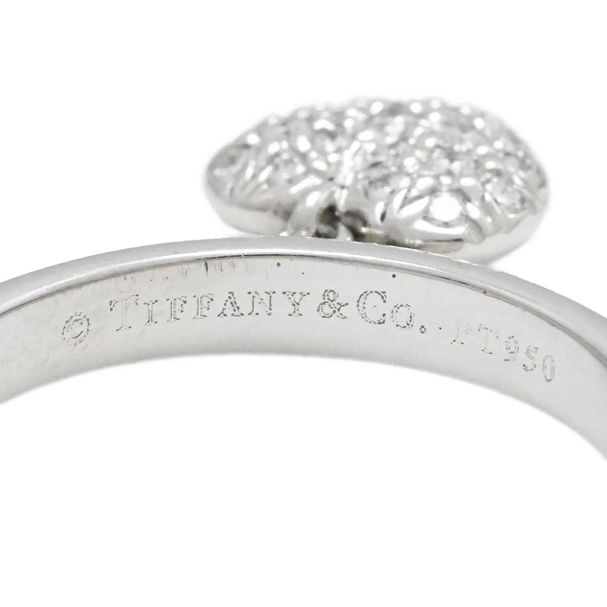 ティファニー TIFFANY & Co. Pt950 ダイヤ プラチナ センチメンタルハート パヴェダイヤ リング サイズ10号 レディース