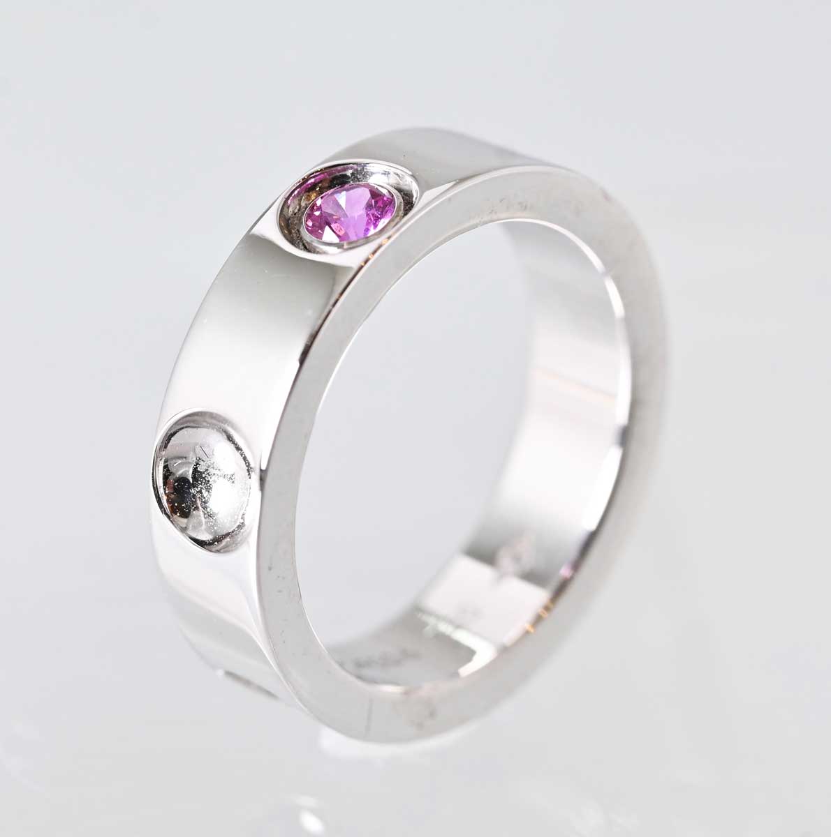 ルイヴィトン LOUIS VUITTON プテットバーグ アンプラントリング ピンクサファイア 1P リング レディース 49号 7789