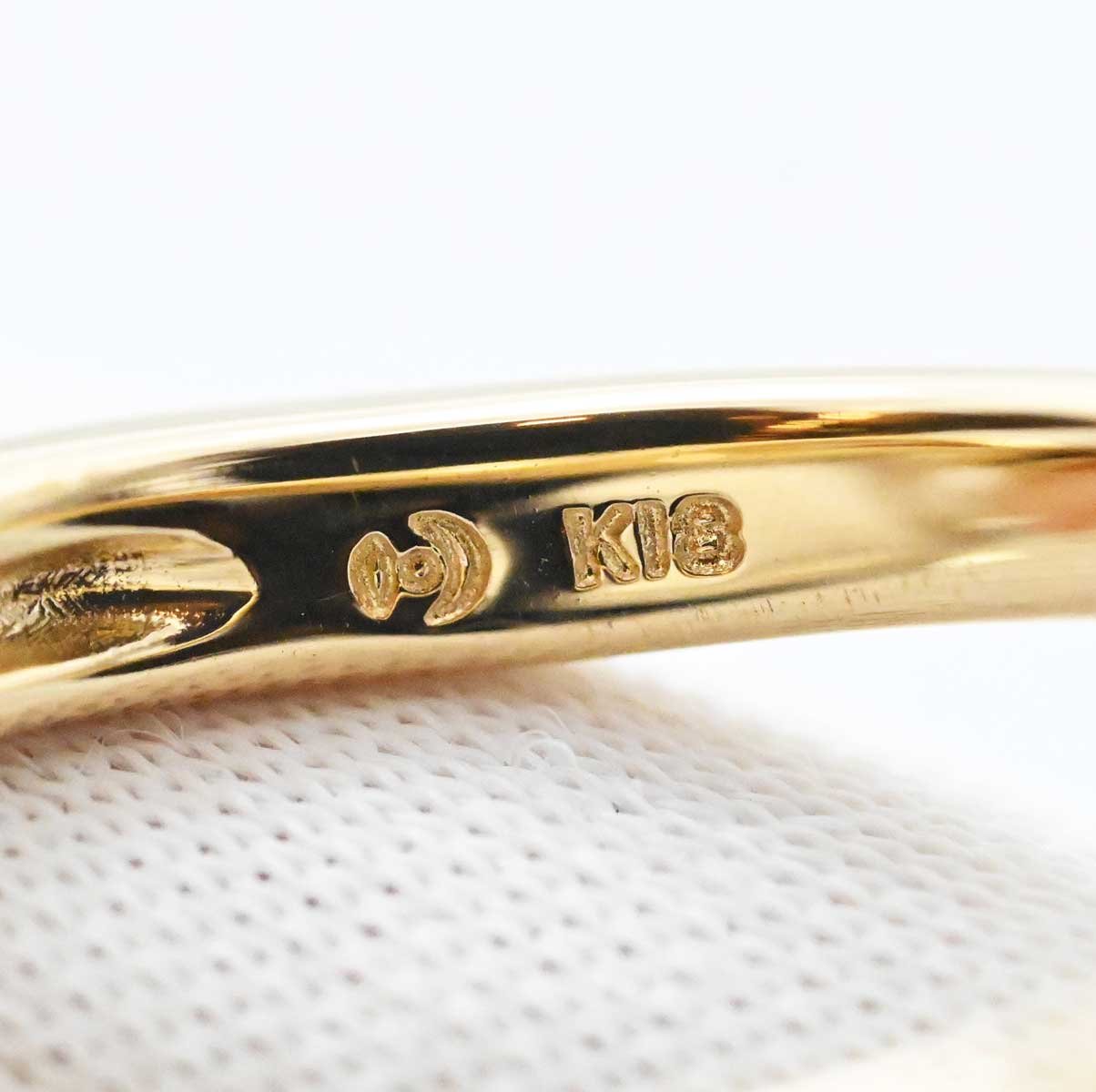 タサキ TASAKI K18YG イエローゴールド ダイヤ0.02ct パール サンゴ リング 11号 レディース 3240