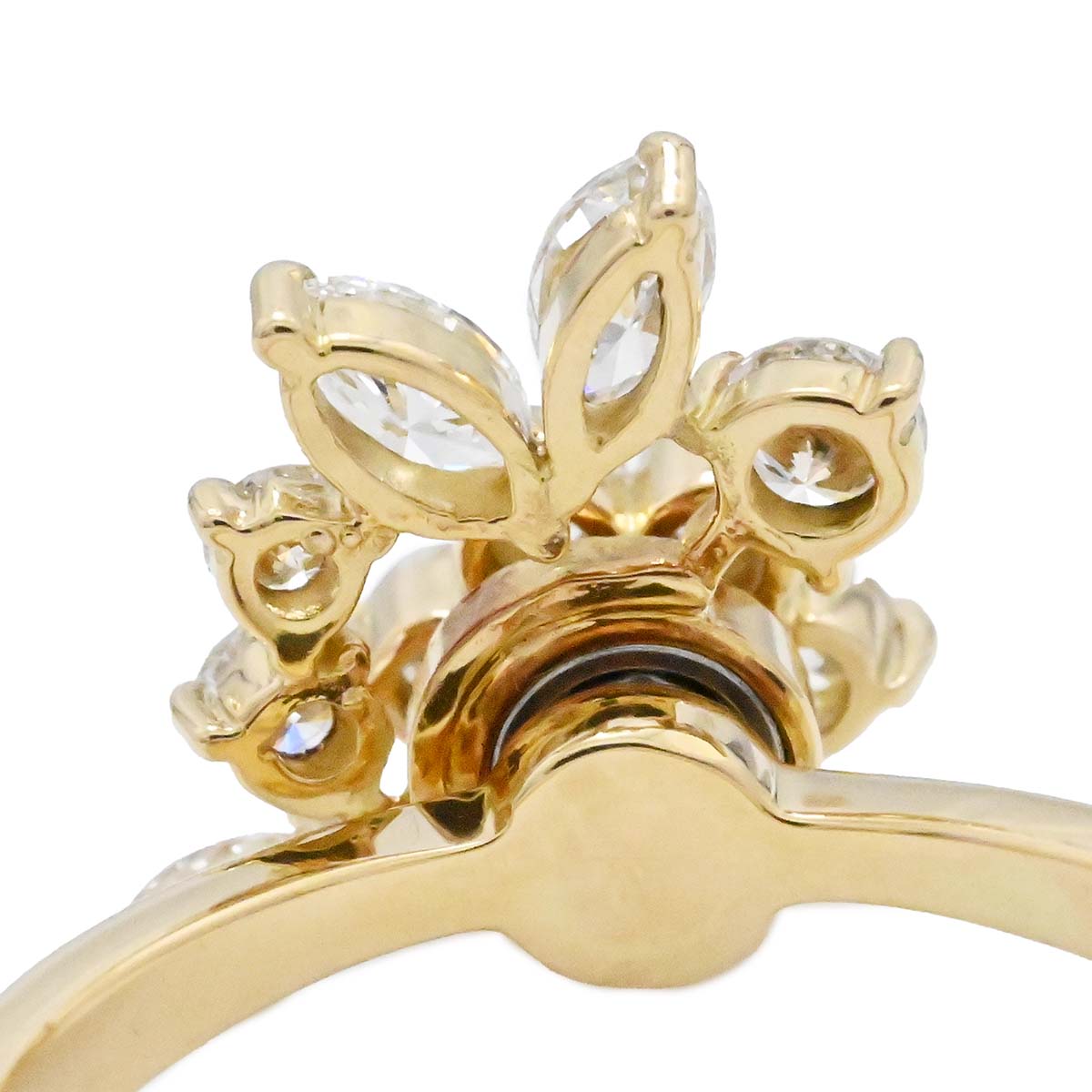 ウォルサム WALTHAM 750YG イエローゴールド ダイヤ フラワー